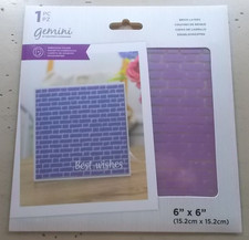 Crafter's Companion Gemini 6" x 6" Brick Layers Embossing Folder M