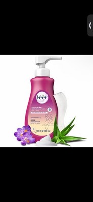 Veet Gel Cream Hair Remover for Sensitive Skin Legs & Body Aloe Vera 13.5 oz
