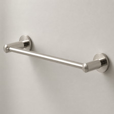 Heavy Duty Towel Bar Rail Stainless Steel Bathroom Rack Black / Brushed 16" 24"