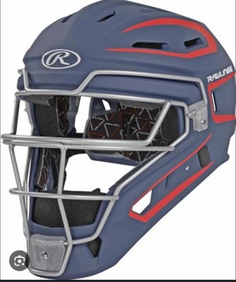 Rawlings Velo Baseball Catcher Helmet Mask USA RED WHITE BLUE 6.5-7 Youth Junior