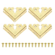 4Pcs Decorative Corner Protectors with Screws 1.38"x1.38"x1.89", Yellow
