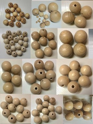Rohholzkugeln rund, Buche, KNORR prandell versch. Bohrungen - Größen 10mm-45mm