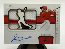 2018 Panini National Treasures Adam Duvall Jersey Auto /25 Reds