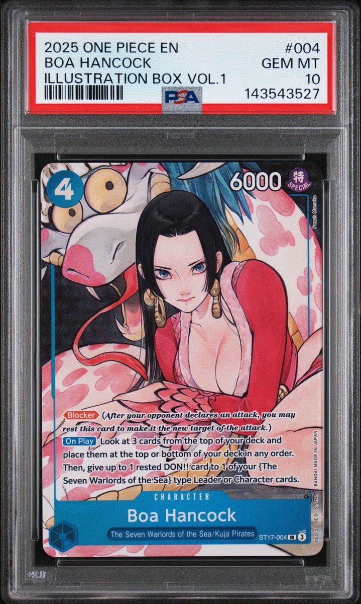PSA 10 Boa Hancock ST17-004 Illustration Box Promo One Piece | eBay