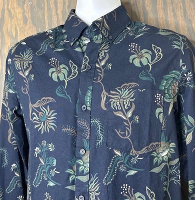 SCOTCH & SODA AMSTERDAM Men s S Tapestry  Night Floral Long Sleeve Shirt NEW $98
