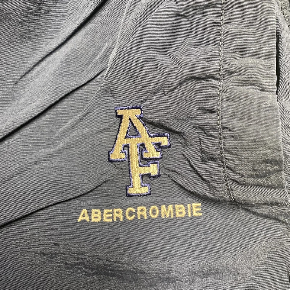 Pantalones Abercrombie Para Hombres Grandes Azul Nylon Snap Tearaway Pista Atlética Años 90 Y2K Foto 2 de 4