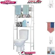 Adjustable 3-Tier Bathroom Shelf – Space-Saving Over The Toilet Storage Solution