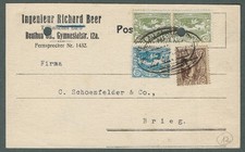 Oberschlesien, 1922, Beuthen (O.-S.), Bahnpost, geschäftlich nach Brieg