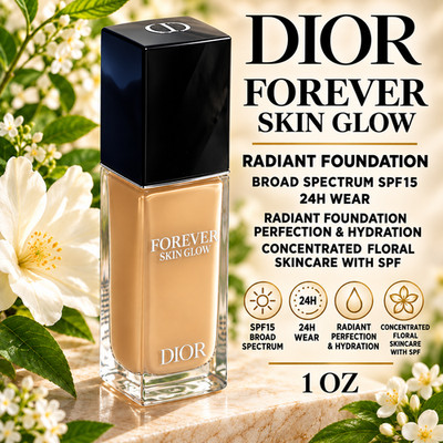 Dior Forever Skin Glow 24h Wear Radiant Foundation 2N   1 OZ NEW