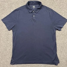 Flint and Tinder Polo Shirt Mens Medium Navy Blue Supima Cotton Made USA Classic
