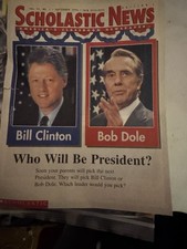 Scholastic Student Newspaper Bill Clinton Vs Bob Dole 1996 Vol 53 NO 1  VTG News