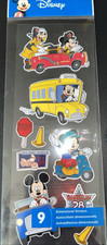 Disney Stickers- EK Success New And Unopened-Mickey Vehicles-Bus/Scooter/Fire