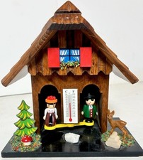 Vintage Black Forest-Style Weather House Made In Germany Mid 20 Century