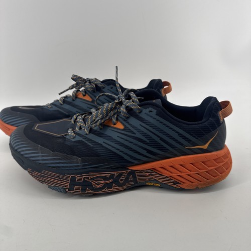 Hoka One One Speedgoat 4 Herren Größe 12 Trailrunningschuhe blau orange - Bild 2 von 13