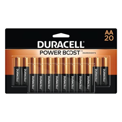 Duracell Coppertop AA Batteries with Power Boost 20 Count (Pack of 1), 24 