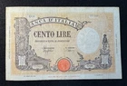 Banknote 100 Lire Bank of Italy 1943 Kingdom 23/08/1943 Barbetti O 39