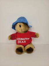 1981 Paddington Bear Plush Eden Toys Vintage Red Sweatshirt Blue Felt Hat