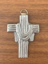 Mini Cross Pewter /Christmas Tree Ornament /Decor/Wall Hanging / Favor Gift 313
