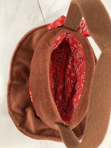 RARE HTF Western Cowboy Hat Plush Novelty Purse Women’s Bag - 第 3/5 張圖片