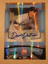 2010 DONRUSS ELITE EXTRA EDITION #23 DEREK DIETRICH AUTO TAMPA BAY RAYS 123/490