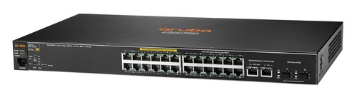 HPE Aruba Managed 24 Port Gig POE + Commutateur 1U + Rack Ears/Power (2530 - J9779A) - Photo 2/6