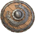 24" Medieval Warrior Wood Viking Shield Round Dragon Face Viking Christmas Gift