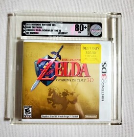 Brand New LEGEND OF ZELDA OCARINA OF TIME 3DS Graded VGA 80+ Sealed WATA PSA USA