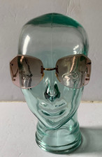 Sunglasses Vintage 1980's Oversized Square Pink Rhinestone R.O.C. Taiwan