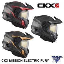CKX MISSION Electric Fury Carbon Fiber Helmet Copper Matt  Gray Matt Red Matt