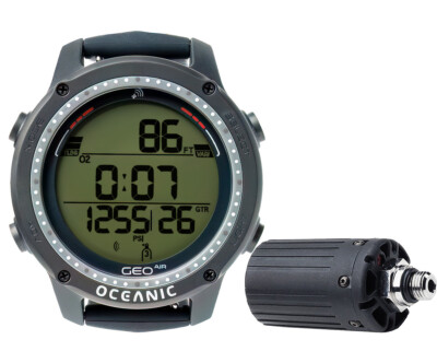Oceanic GEO Air Dive Computer Scuba Wrist Watch Bundle w/ Transmitter 04.8942.07