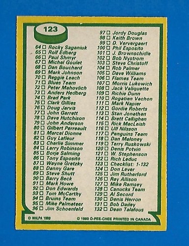 1980-81 OPC 80-81 O PEE CHEE AND ERROR VARIATION NHL HOCKEY CARD 1-132 SEE LIST - Picture 267 of 287