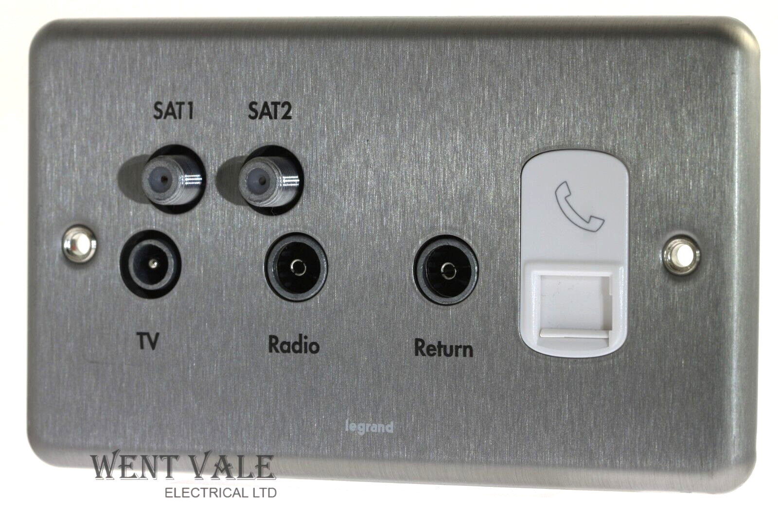 Legrand Synergy Décor 7330 45 - 2g TV/FM/SAT Q/plexer/TV Ret/Sec T/Phone Skt