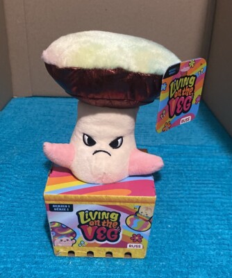 Living On The Veg Grimsby Mushroom Plush Russ Kellytoy Fun Guy Series 1 New