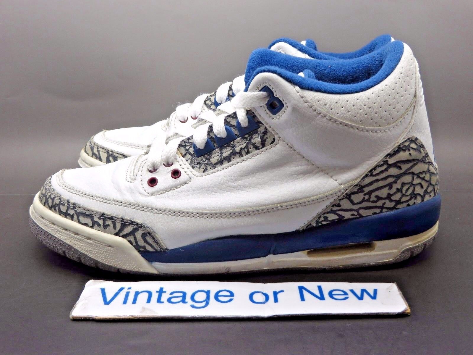 Nike Air Jordan III 3 True Blue Retro BG 2001 sz 5.5Y | eBay