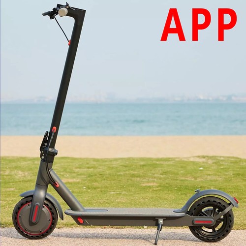 ADULT ELECTRIC SCOOTER 350W LONG RANGE 30KM HIGH SPEED 20MPH +APP Birthday Gift - Picture 13 of 16
