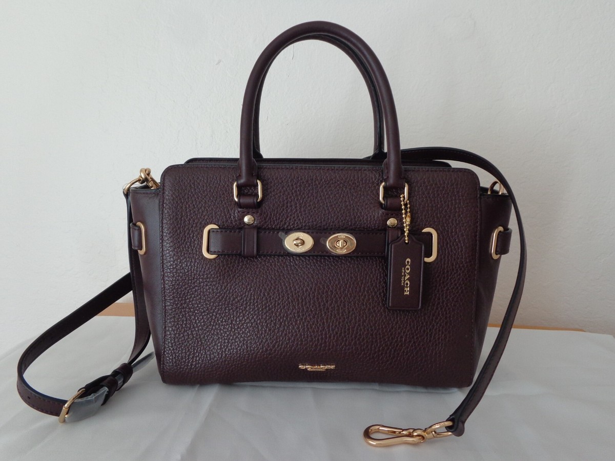 Coach NWT F55665 Coach Bubble Leather Blake 25 Carryall In Oxblood