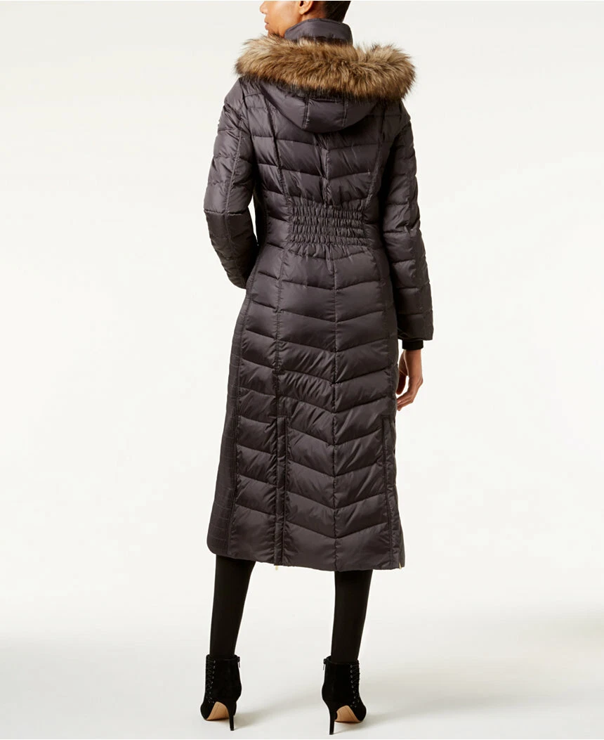Michael kors hooded outlet maxi puffer coat