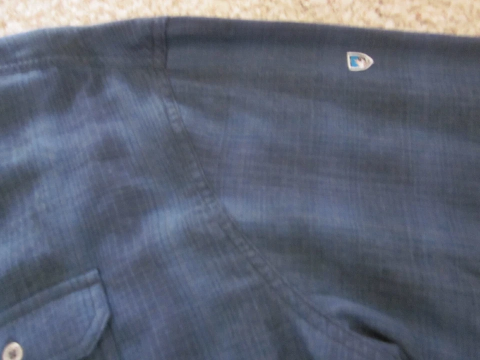 Camisa para hombre KUHL NACIDO EN LAS MONTAÑAS L/S azul marino mezcla de algodón/poliéster talla XXL Foto 3 de 4