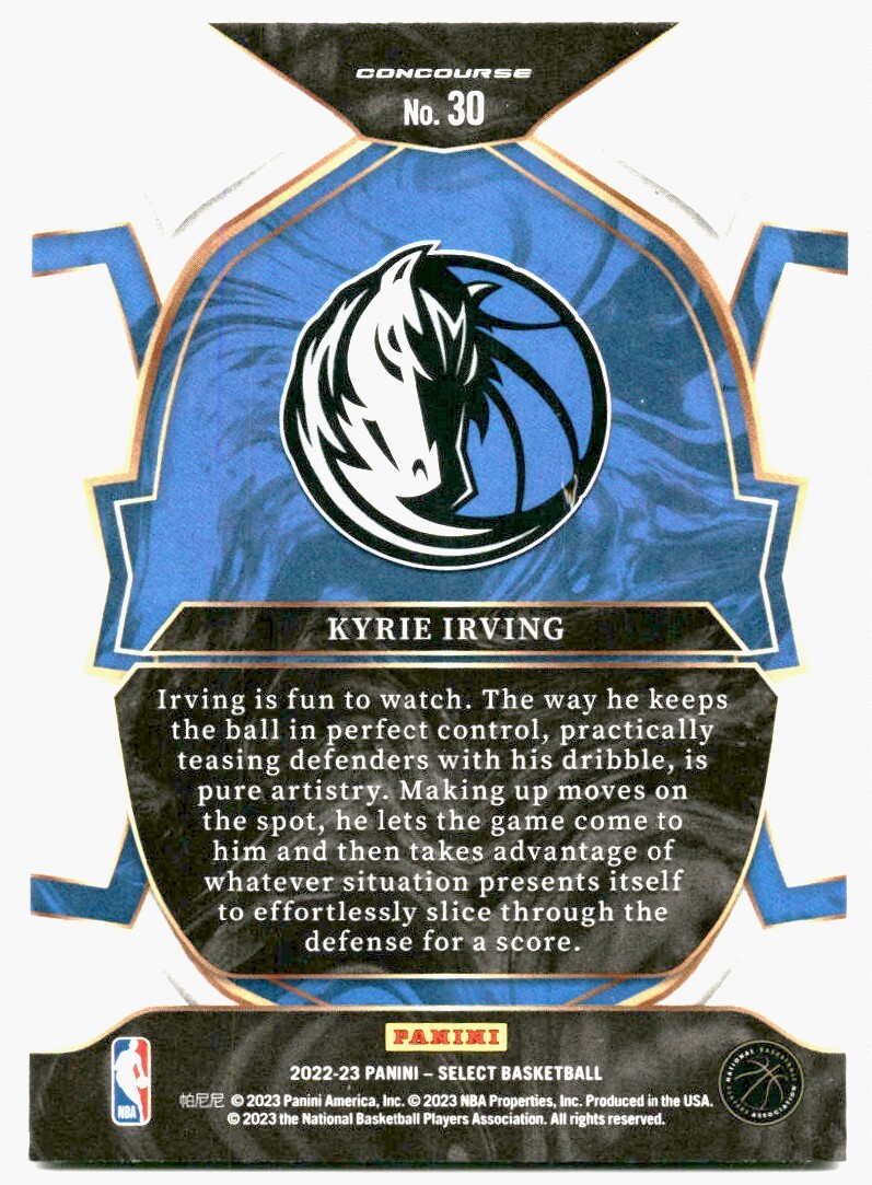 Blue Kyrie Irving Symbols 2022-23 Panini Select Blue Kyrie Irving