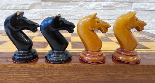 Rare Soviet Chess Set 1950s Mordovian Wooden Vintage Chess Antique Old USSR - Picture 16 of 21