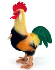 Steiff Rooster 1960s Mohair Plush ID Chest Tag 17cm 7in Chicken Vintage