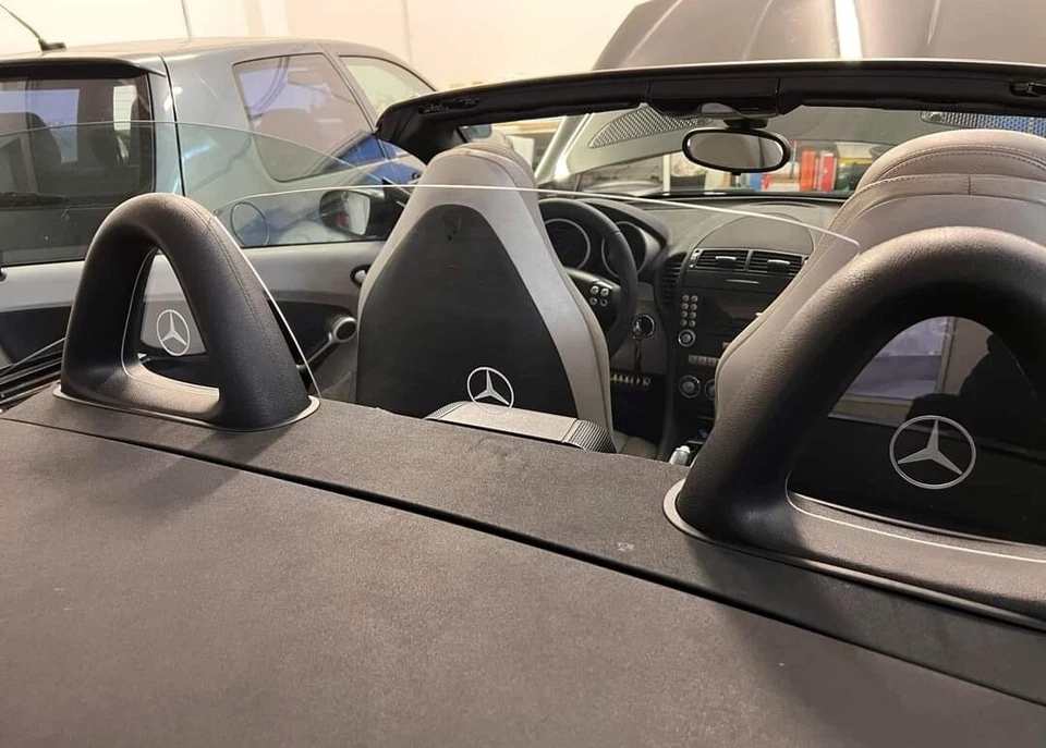 SLK R171 Wind Deflector Windschott Windshield Windbreak shield stop accessori - Immagine 3 di 4