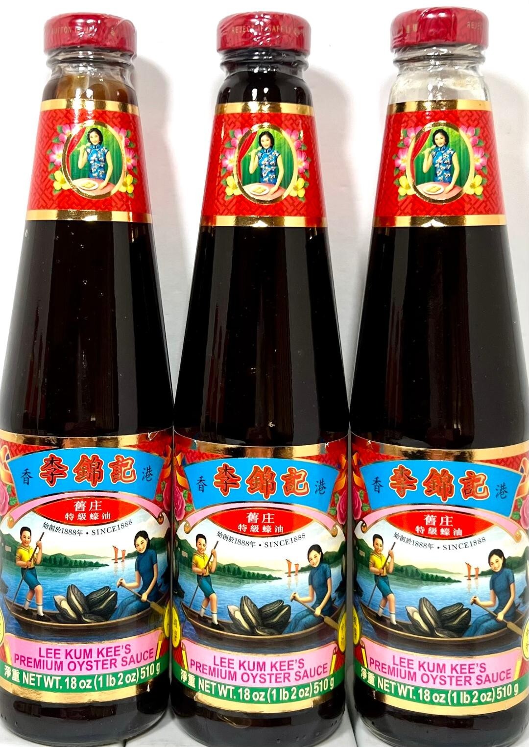 Lee Kum Kee Premium Oyster Flavored Sauce 18 oz ( Pack of 3 )~04/02/2027
