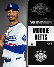 2024 Mookie Betts 8x10 Photo 2024 Silver Slugger award Los Angeles Dodgers