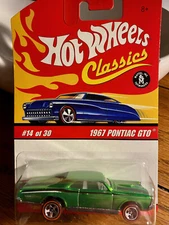 Hot Wheels Classics Series 2 1967 Pontiac GTO 14 Of 30 Green Chrome Die cast