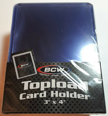 1 x 25 Toploader BCW - 3'' mal 4'' Card Holder Pokemon & Magic PVC Neu & OVP