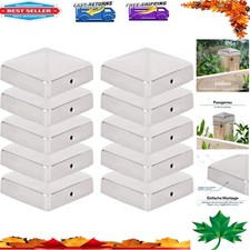 10x Stainless Steel Pyramid Post Caps - Elegant Fence Protection Set