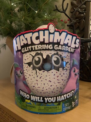 HATCHIMALS GLITTERING GARDEN-HATCHING EGG-INTERACTIVE BY SPIN MASTER--NEW