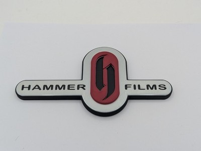 Hammer Films - 3D gedrucktes Filmlogo.  wandmontage. 100mm breit