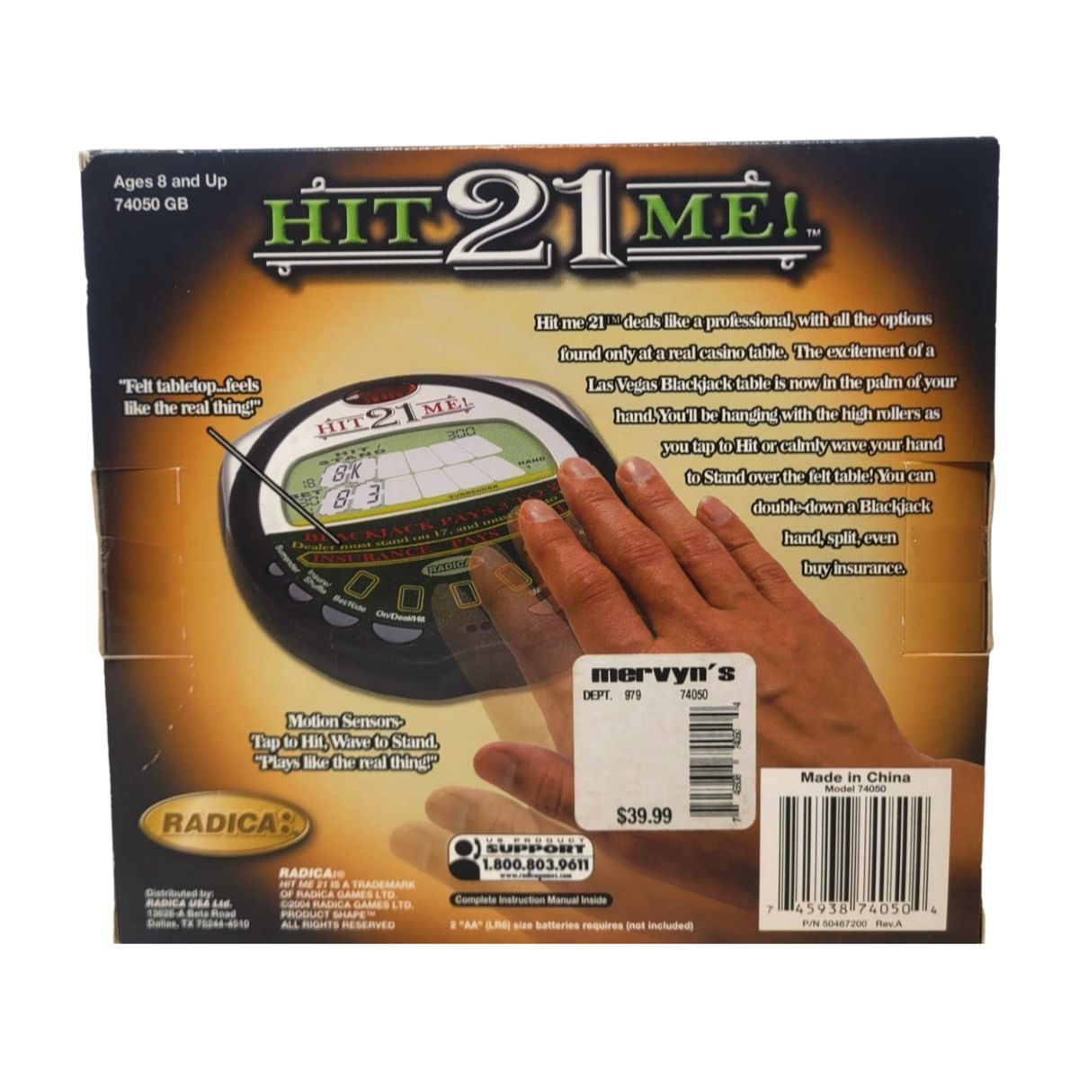 BOÎTE À JOUETS ÉLECTRONIQUE HIT ME 21 BLACKJACK RADICA JEU